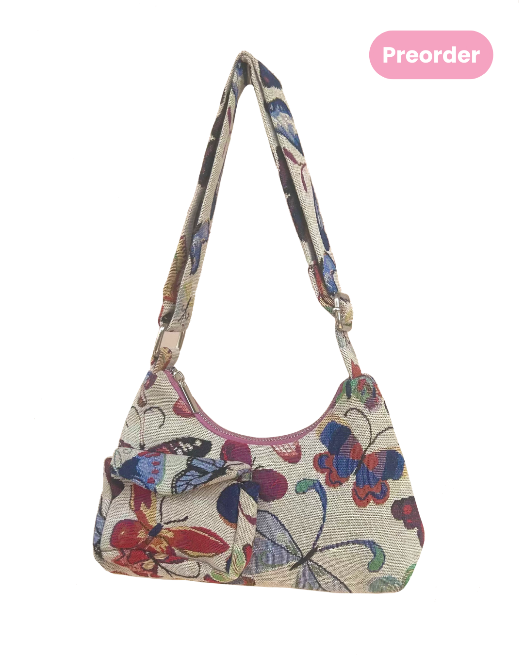 The Butterfly Cloth Baguette Bag
