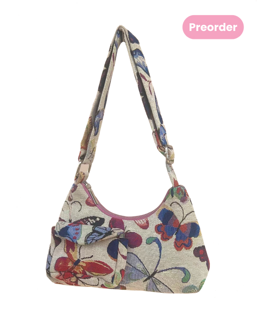 The Butterfly Cloth Baguette Bag
