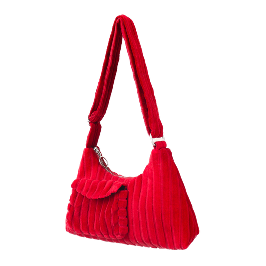 Red Stripes Baguette Bag