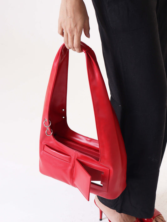 Red Mirror Shoulder Bag