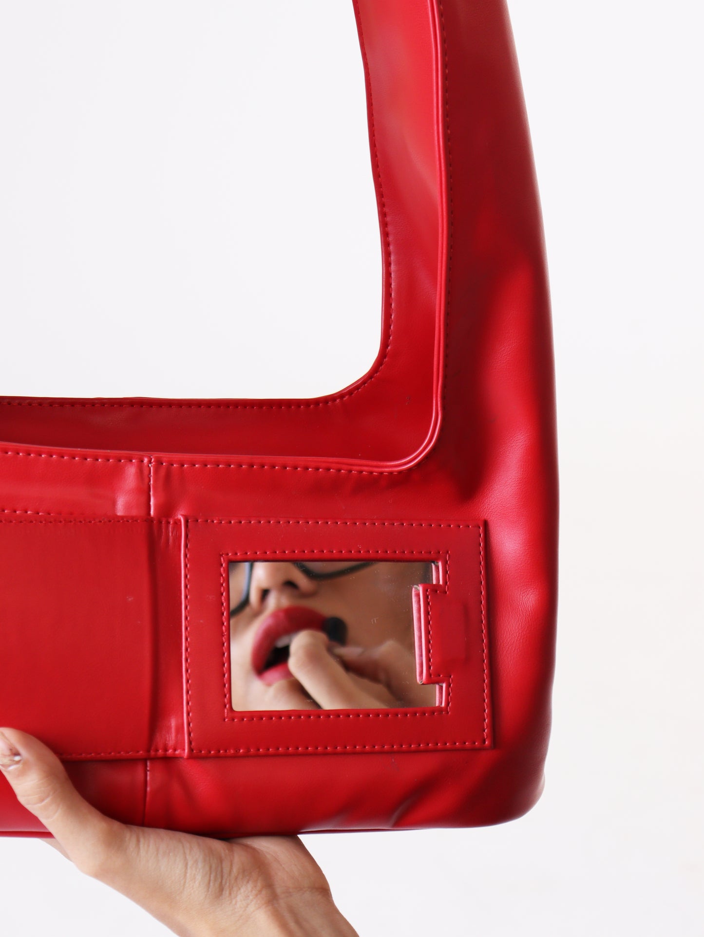 Red Mirror Shoulder Bag