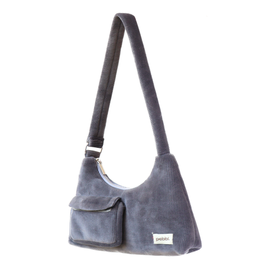 The Grey Stripes Baguette Bag