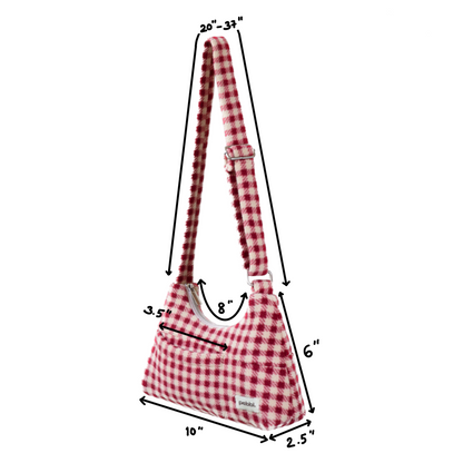 The Red Gingham Baguette Bag