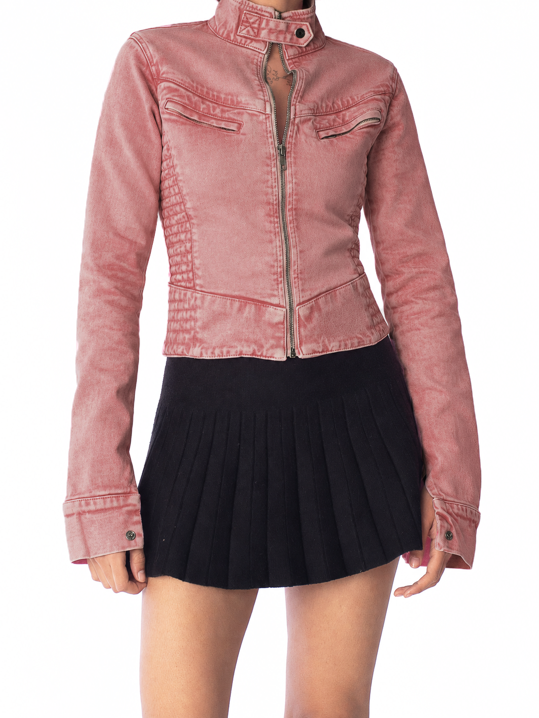 Y2K Biker Jacket (Brick)