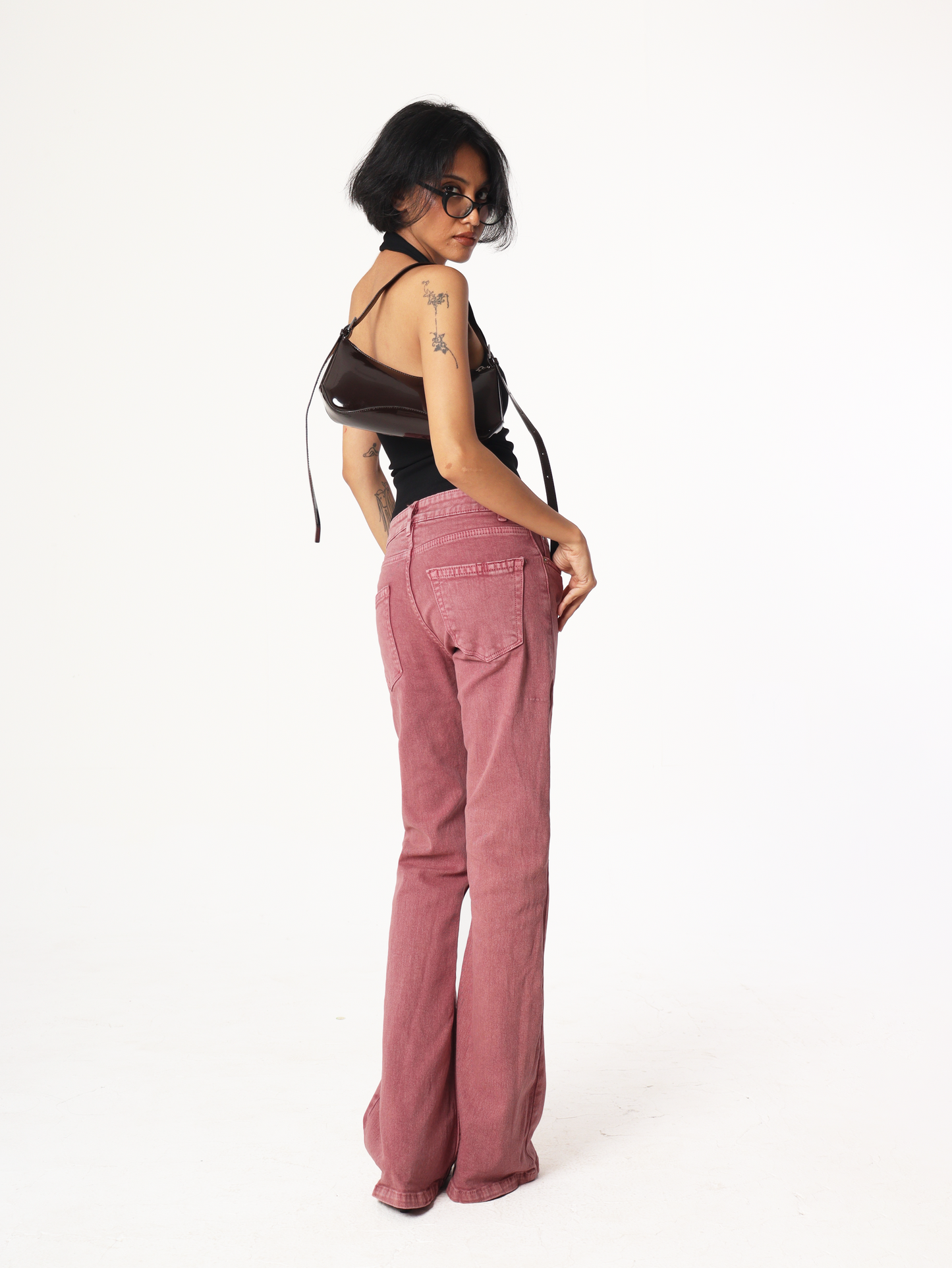 Y2K Bootcut Jeans (Brick)