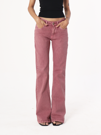 Y2K Bootcut Jeans (Brick)