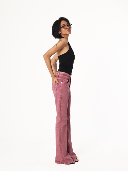 Y2K Bootcut Jeans (Brick)