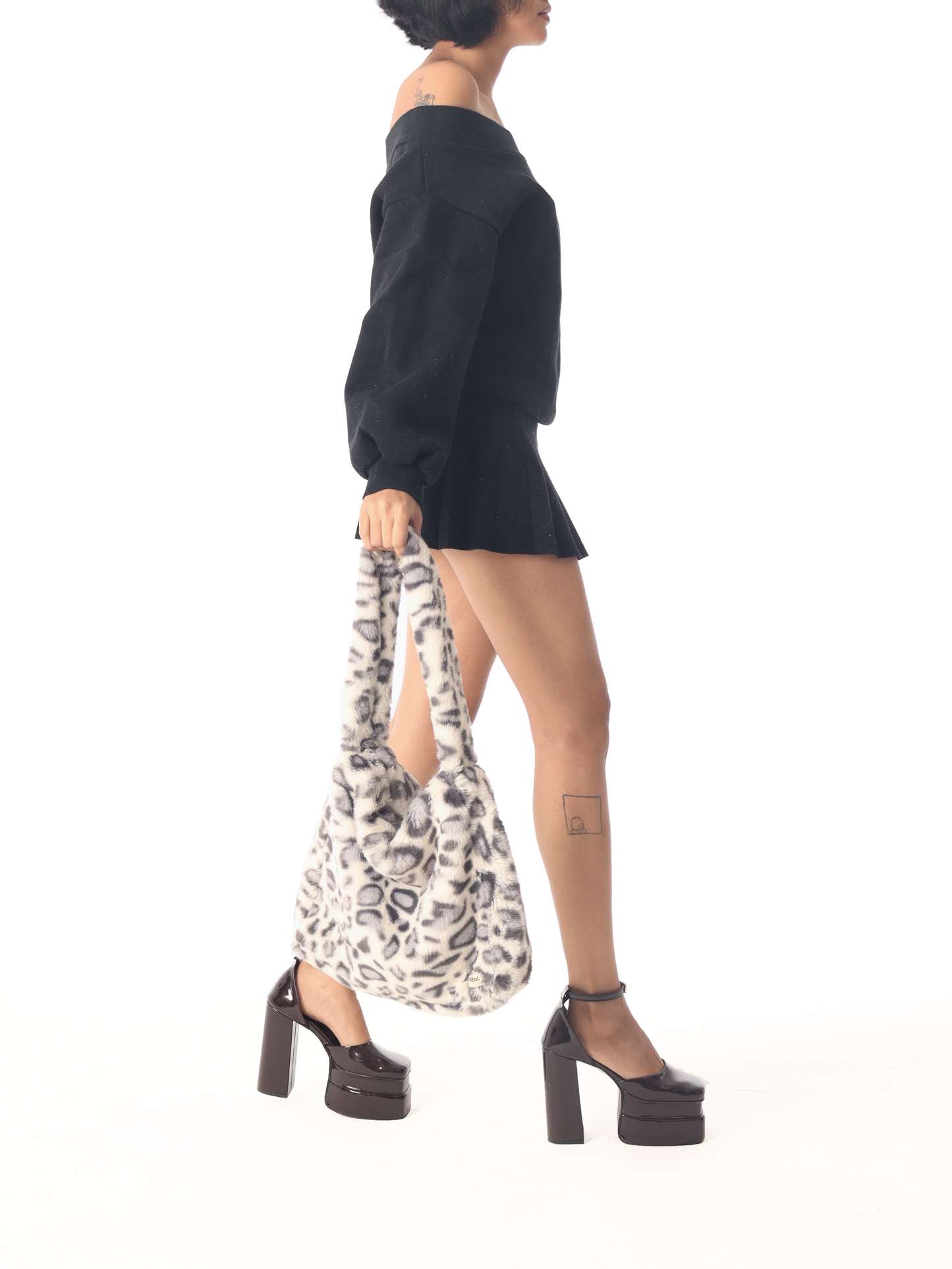 Cheetah Mini Tote (Grey)